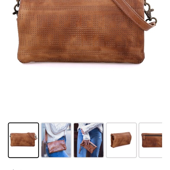 Bed Stu Handbags - Bed Stu Bayshore Cadence Leather Crossbody Clutch in tan rustic